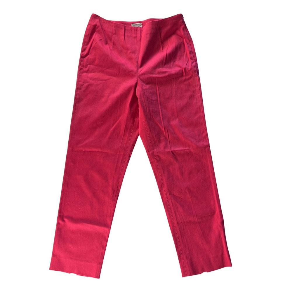 VTG Neiman Marcus Pants 8 Hot Pink Fuchsia High Rise Straight Leg Ankle 80s 90s